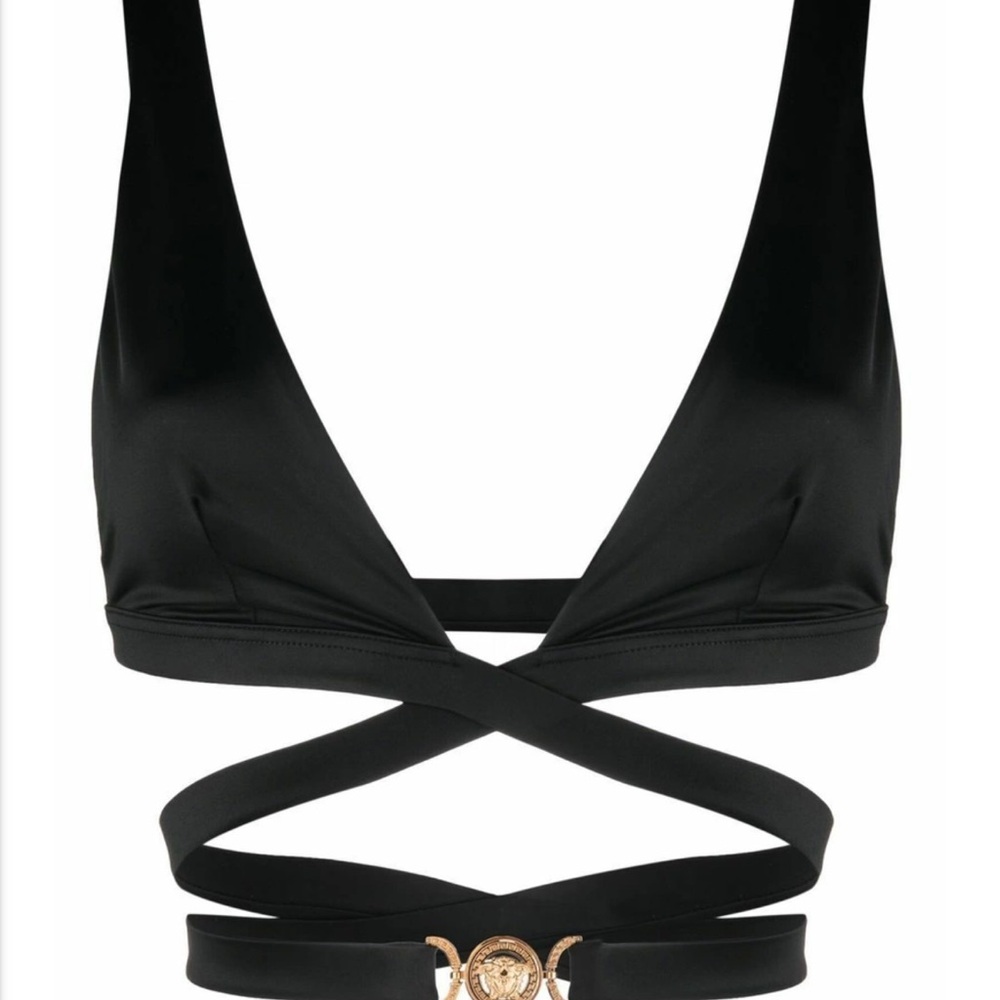 VERSACE MEDUSA STRAPPY WRAP BIKINI TOP SIZE 5 (Italian 40- us XL - Picture 5 of 16